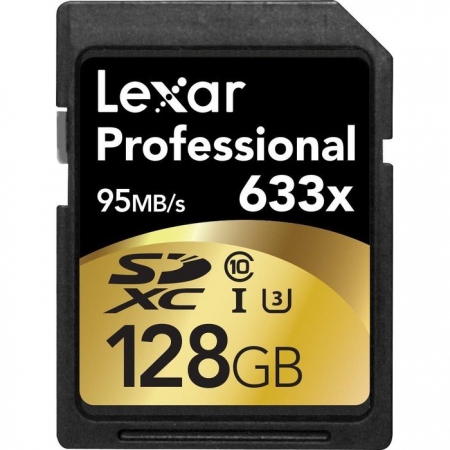 Lexar Professional 633x R95/W20 SDXC 128GB, UHS-I U1, Class 10 (LSD128GCB1EU633) Lexar Professional 633x R95/W20 SDXC 128GB, UHS-I U1, Class 10 (LSD128GCB1EU633)