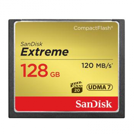 SanDisk CompactFlash Card (CF) Extreme 128GB 120MB/s (SDCFXS-128G-X46)