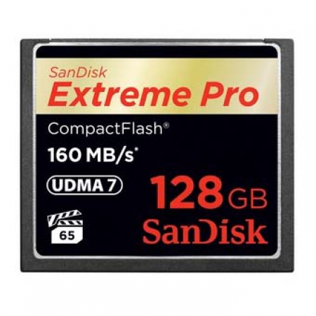 SanDisk CompactFlash Card (CF) Extreme PRO 128GB 160MB/s (SDCFXPS-128G-X46) 