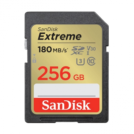 SanDisk Extreme R180/W130 SDXC 256GB, UHS-I U3, Class 10 (SDSDXVV-256G) SanDisk Extreme R180/W130 SDXC 256GB, UHS-I U3, Class 10 (SDSDXVV-256G)