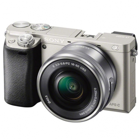 Sony Alpha 6000 silber mit Objektiv AF E 16-50mm 3.5-5.6 OSS PZ (ILCE-6000LS)