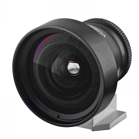 Voigtländer Sucher 15 mm Metall schwarz mit Leuchtrahmen (19644)