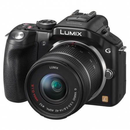 Panasonic Lumix DMC-G5 (EVIL) schwarz mit Objektiv Lumix G Vario 14-42mm 3.5-5.6 OIS (DMC-G5K)