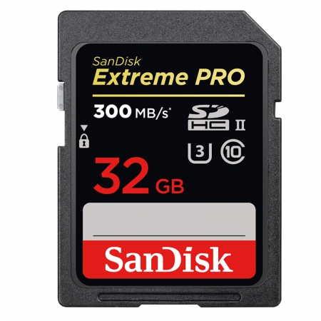 SanDisk Extreme PRO SDHC 32GB 300MB/s, UHS-II U3/Class 10 (SDSDXPK-032G-GN4IN) SanDisk Extreme PRO SDHC 32GB 300MB/s, UHS-II U3/Class 10 (SDSDXPK-032G-GN4IN)