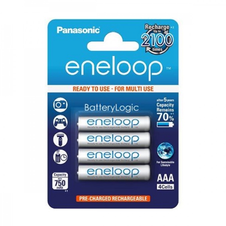 Panasonic eneloop Micro AAA NiMH Akku 750mAh, 4er-Pack (BK-4MCCE/4BE)