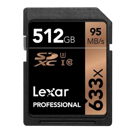 Lexar Professional 633x R95/W45 SDXC 512GB, UHS-I U3, Class 10 (LSD512CBEU633)