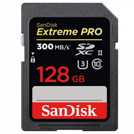 SanDisk Extreme PRO SDXC 128GB 300MB/s, UHS-II U3/Class 10 (SDSDXPK-128G-GN4IN) SanDisk Extreme PRO SDXC 128GB 300MB/s, UHS-II U3/Class 10 (SDSDXPK-128G-GN4IN)