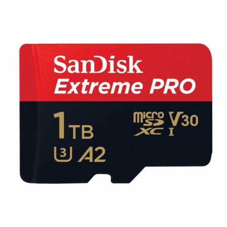 SanDisk Extreme PRO R170/W90 microSDXC 1TB Kit, UHS-I U3, A2, Class 10 (SDSQXCZ-1T00-GN6MA) SanDisk Extreme PRO R170/W90 microSDXC 1TB Kit, UHS-I U3, A2, Class 10 (SDSQXCZ-1T00-GN6MA)