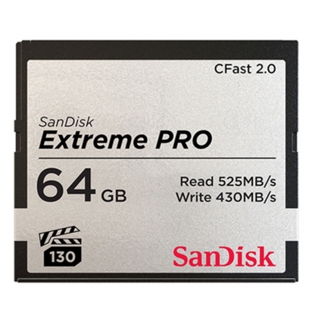 Extreme PRO CFast 2.0 Speicherkarte mit 525 MB/s Lesegeschwindigkeit, 430 MB/s Schreibgeschwindigkeit