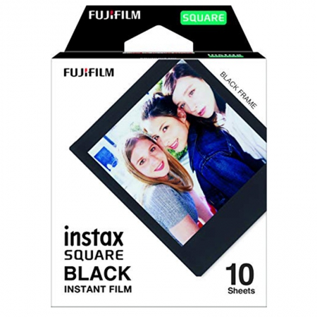 Fujifilm Instax Square Sofortbildfilm Black Frame, 10 Aufnahmen (16576532)