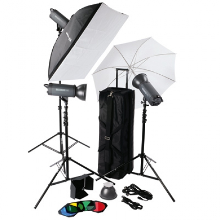 Helios P-Serie 300P II Profi Blitzstudio 3er-Set (4280190) Helios P-Serie 300P II Profi Blitzstudio 3er-Set (4280190)