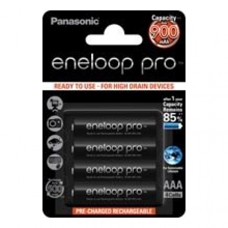 Panasonic eneloop pro Micro AAA NiMH Akku 930mAh, 4er-Pack (BK-4HCCE/4BE)