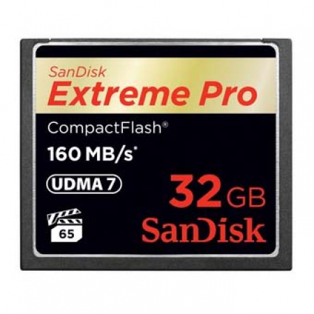 SanDisk CompactFlash Card (CF) Extreme PRO 32GB 160MB/s (SDCFXPS-032G-X46)
