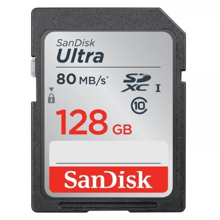 SanDisk Ultra R80 SDXC 128GB, UHS-I, Class 10 (SDSDUNC-128G-GN6IN) SanDisk Ultra R80 SDXC 128GB, UHS-I, Class 10 (SDSDUNC-128G-GN6IN)