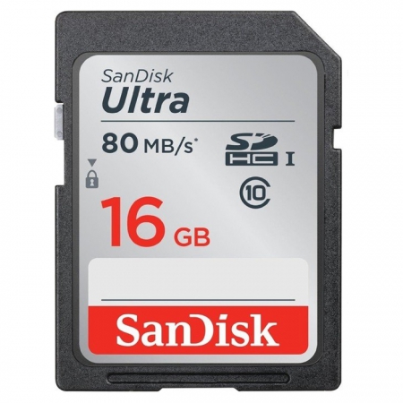 SanDisk Ultra R80 SDHC 16GB, UHS-I, Class 10 (SDSDUNC-016G-GN6IN) SanDisk Ultra R80 SDHC 16GB, UHS-I, Class 10 (SDSDUNC-016G-GN6IN)